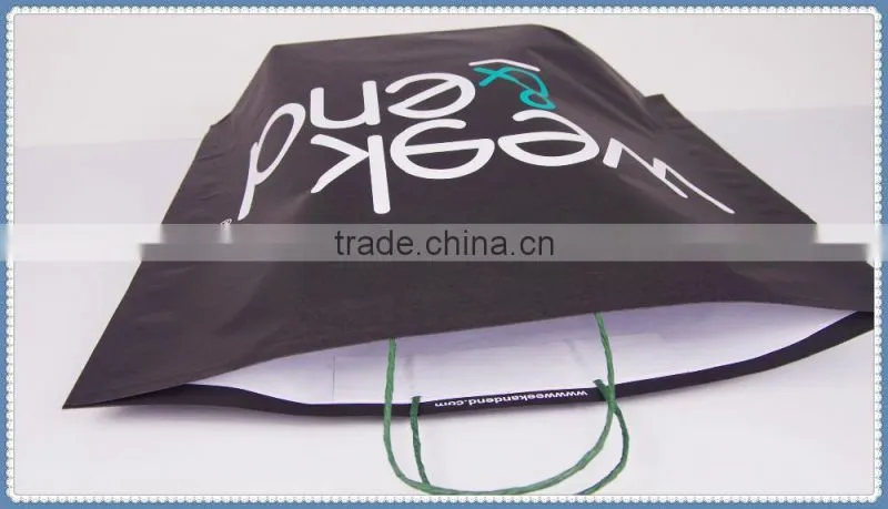 White kraft paper bag flexo printing fashionable and competitive price twisted patch handle