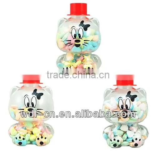 Colourful vanila cola mint fruity press candy with bar wrapper