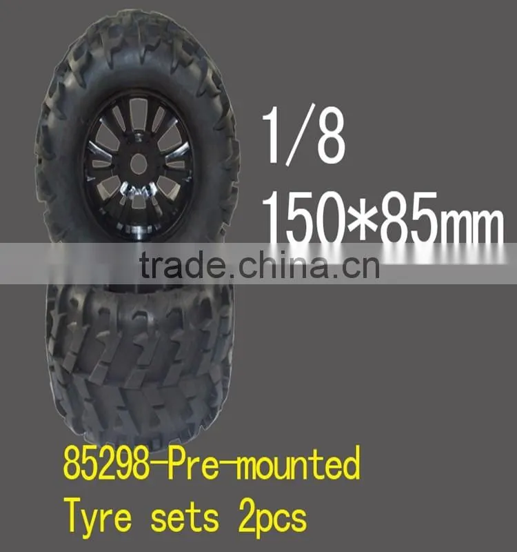 kyx model car pre - mounted wheel 150x85mm for 1/8 car