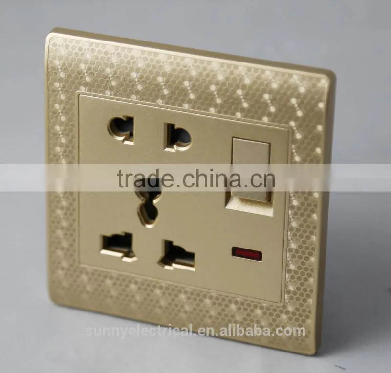 250v british style 5 pin universal socket