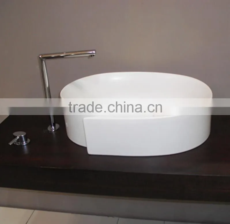 Modified Acrylic solid surface bathroom round wash basins,Wall Hung Solid Surface Wash Basins, Artificial Stone Resin Wash Basin