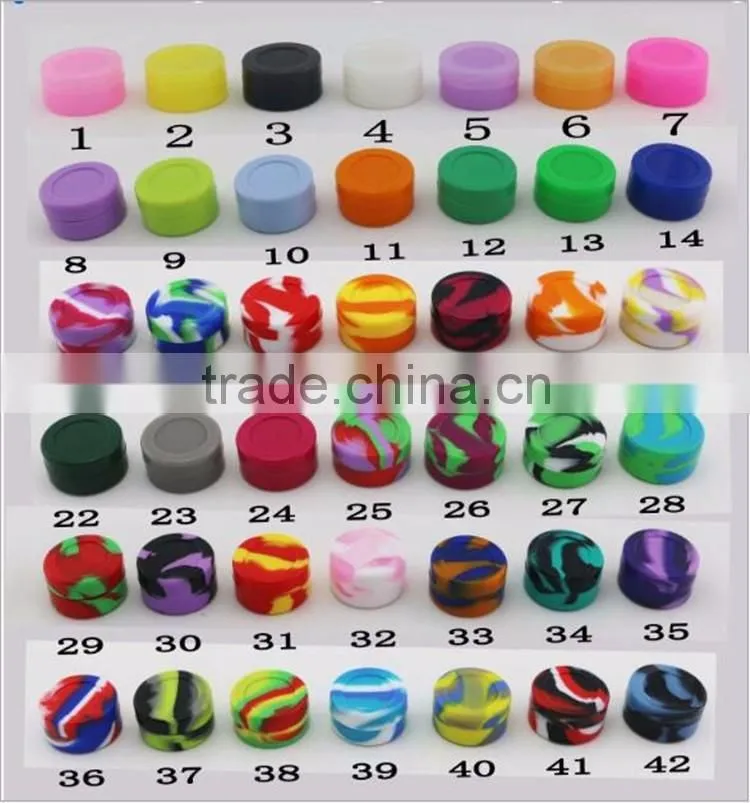 Non-Stick Stackable Silicone Concentrate Container Dabs Wax Bho,Rasta Silicone Jars Container, Silicone Container Jars Dab
