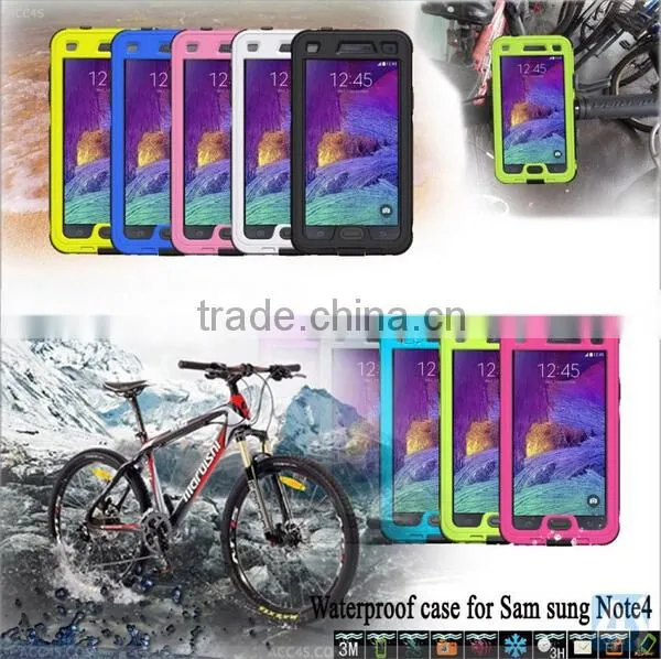 Waterproof Case Note 4 for Smartphones With Button Green
