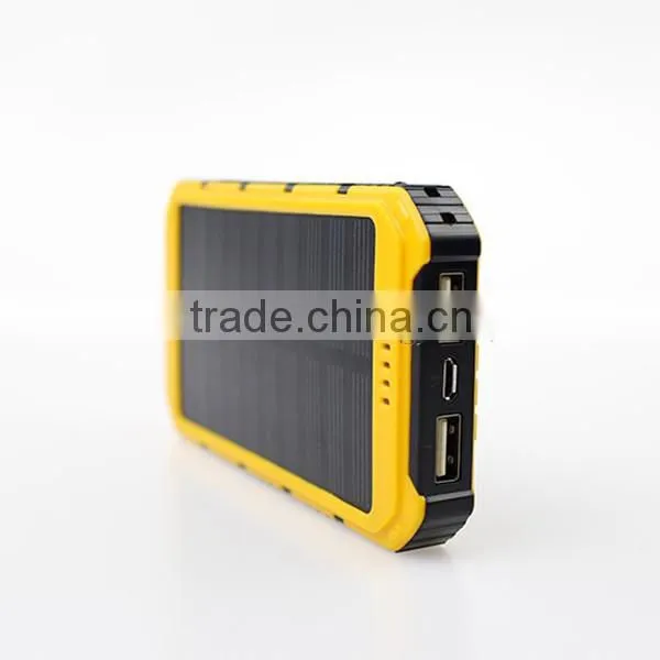 Universal Dual USB 6000mAh Solar Charger With LED Torch Light