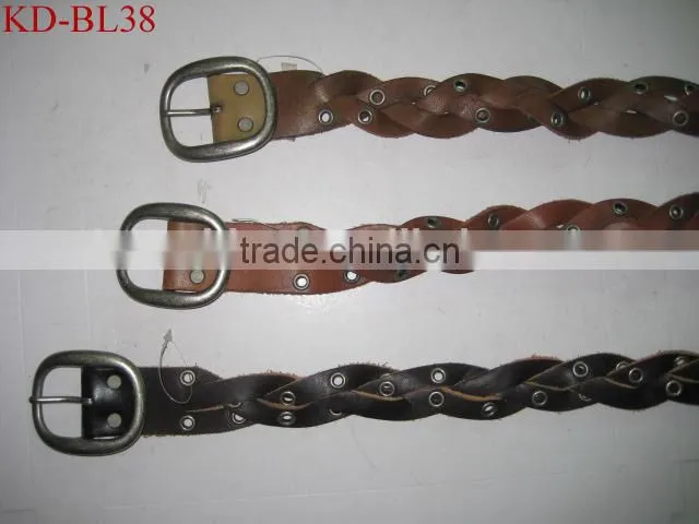 PU leather braided belt