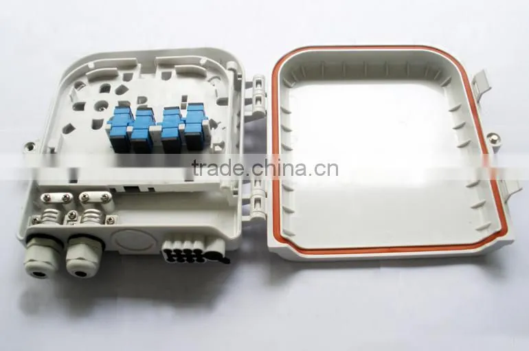 Optical fiber waterproof terminal box with 4 port