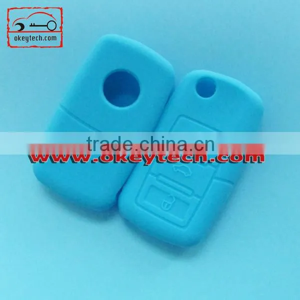 Okeytech silicone remote key cover VW 3 buttons silicone car key cover for silicone key cover
