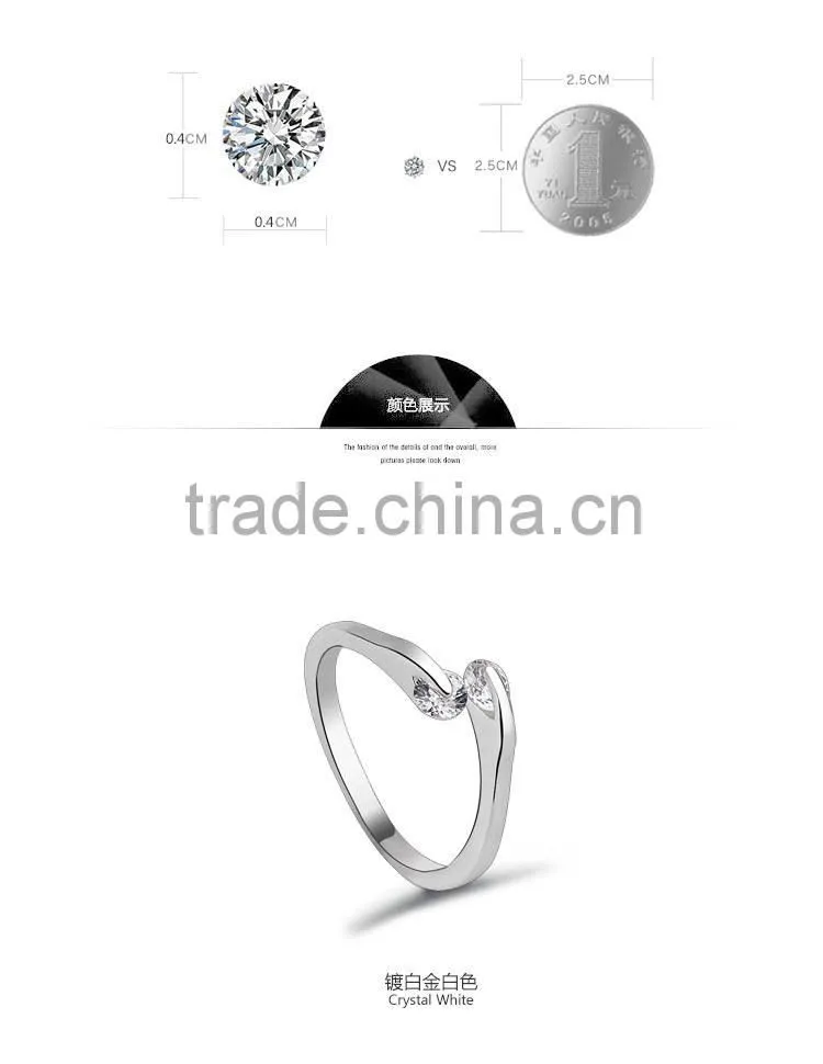 OUXI 2015 Fashion Ring made with Crystal jewelry 40075