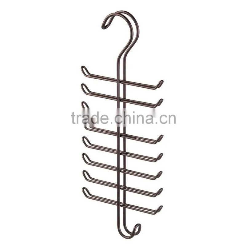 Satin Steel Vertical Tie and Belt Rack/Holder/Hanger