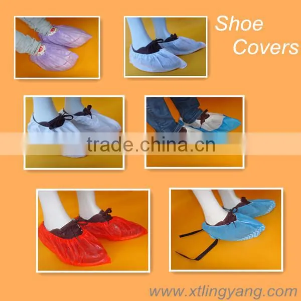 Blue medical PP nonwoven shoe cover,disposable surgical overshoes