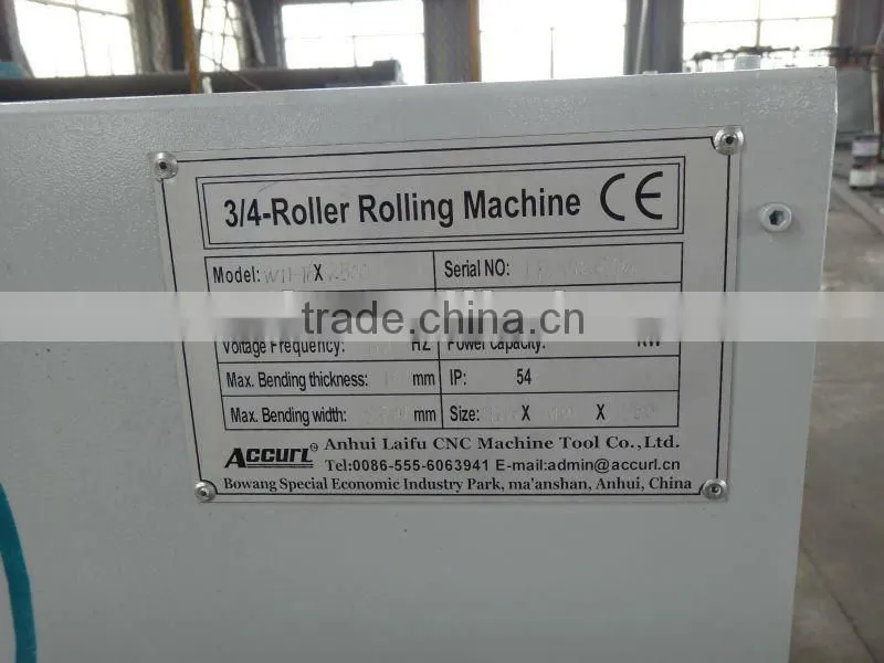 specification for sheet rolling machine,3-roller steel plate rolling machine