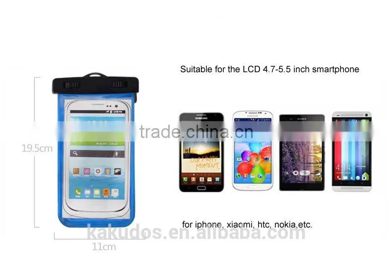 Factory Hot Sell Swim Diving PVC Phone ipx8 Waterproof Case