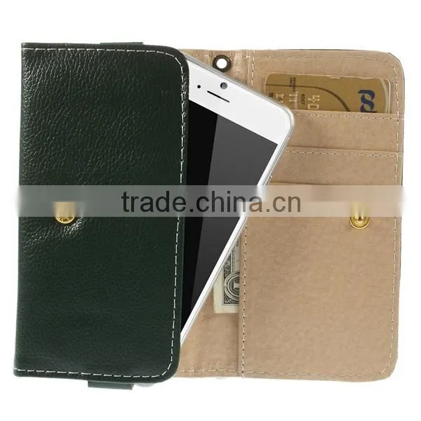 New cell phone leather case for iphone 6, Factory pouch leather cases for apple iphone 6