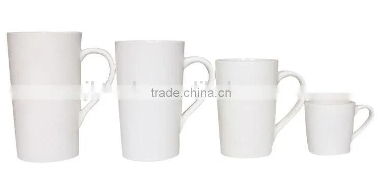 Wholesale promotional white blank ceramic mug for advertising