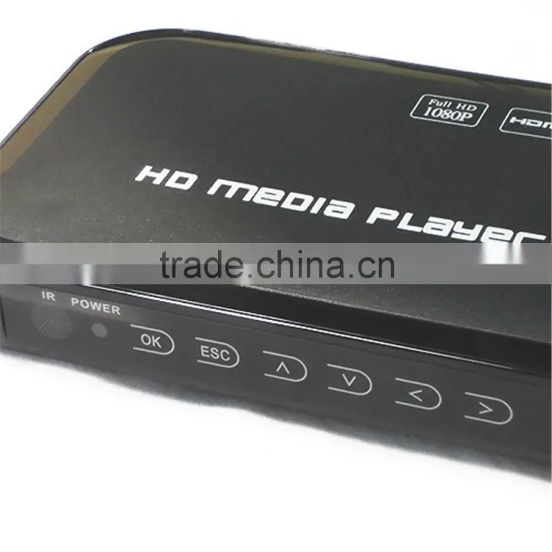 Multifunction mini mobile hard disk full hd media player black/mini full hd 1080p media player