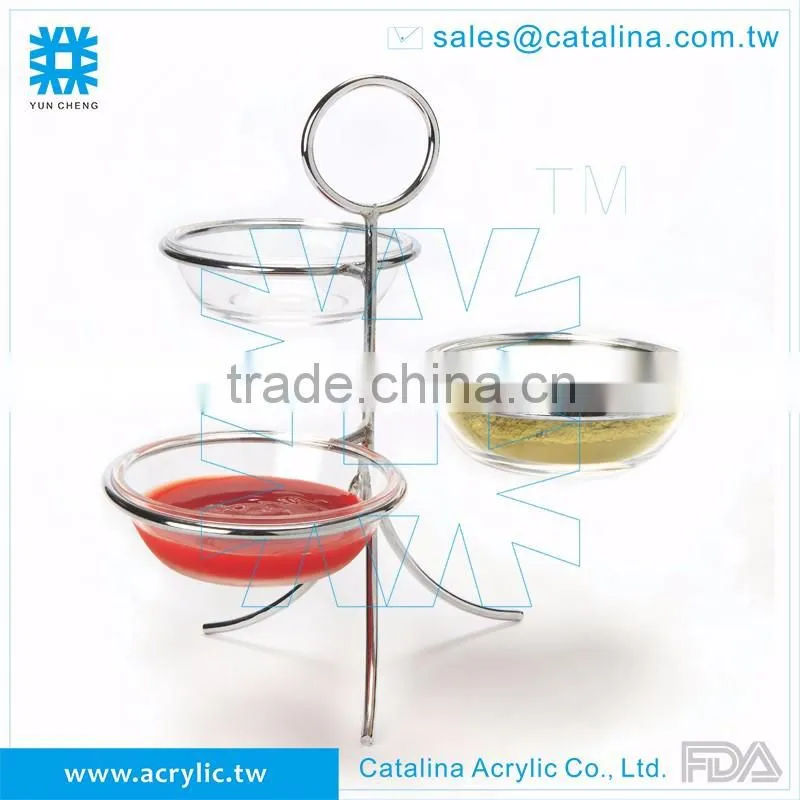 Functional Acrylic Plastic Salt Sugar Pepper tray