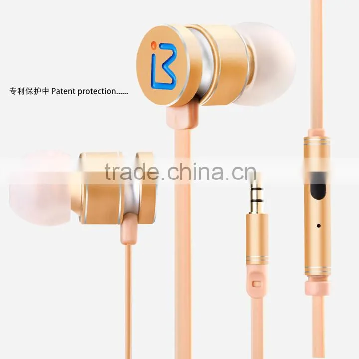 2016 promotional gift EPM200 metal earphone mobile phone OEM logo design metal microphone earphone