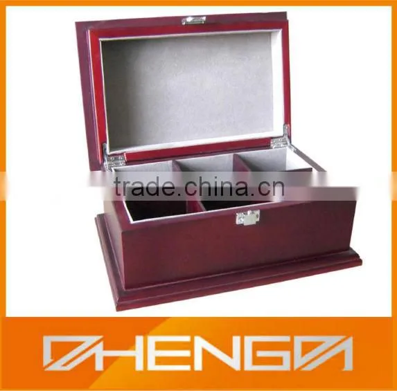 Hot!!! Customized Made-in-China Elegant Glossy Red Lacquer Logo Printing VIP Tea Gift Box(ZDW13-T026)