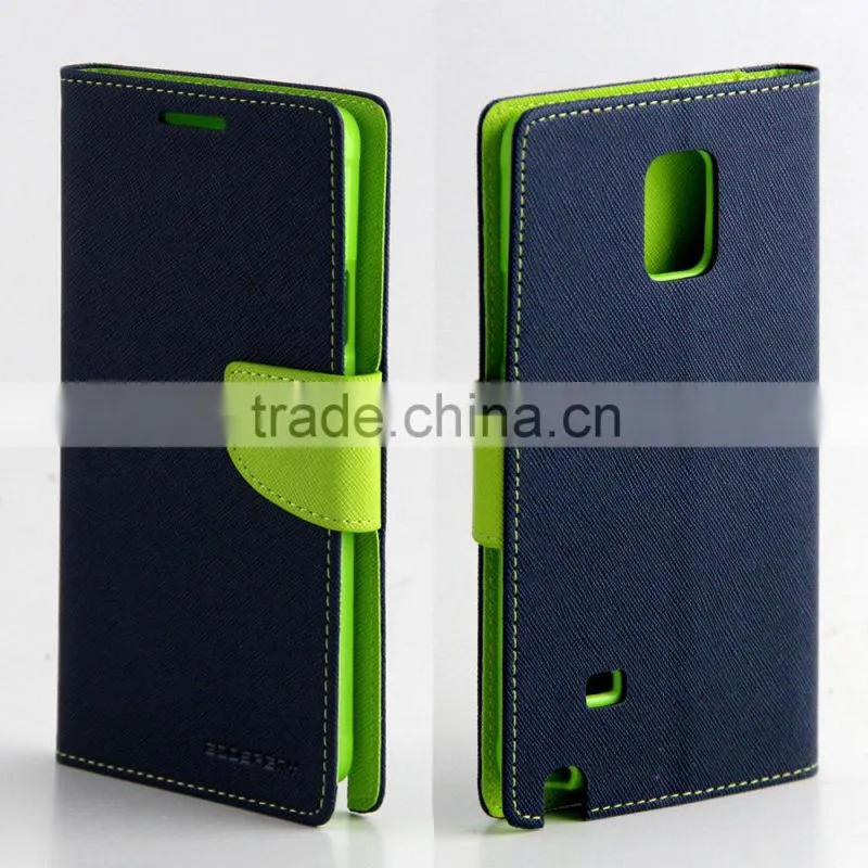 Mercury goospery leather flip case for Note4, Newest Shockproof Credit Card Slots Case for samsung
