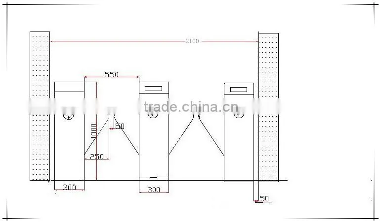 top-grade hot selling stainless steel ourdoor automatic access control turnstile/fingerprint turnstile