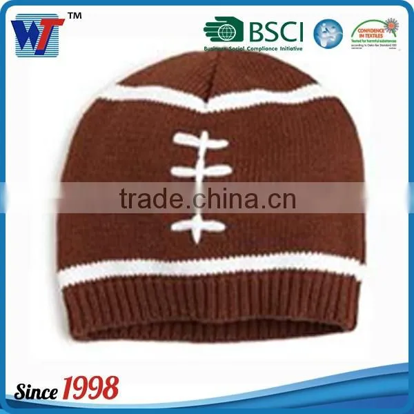 High quality promotional custom winter warm beanie red color knitted hat
