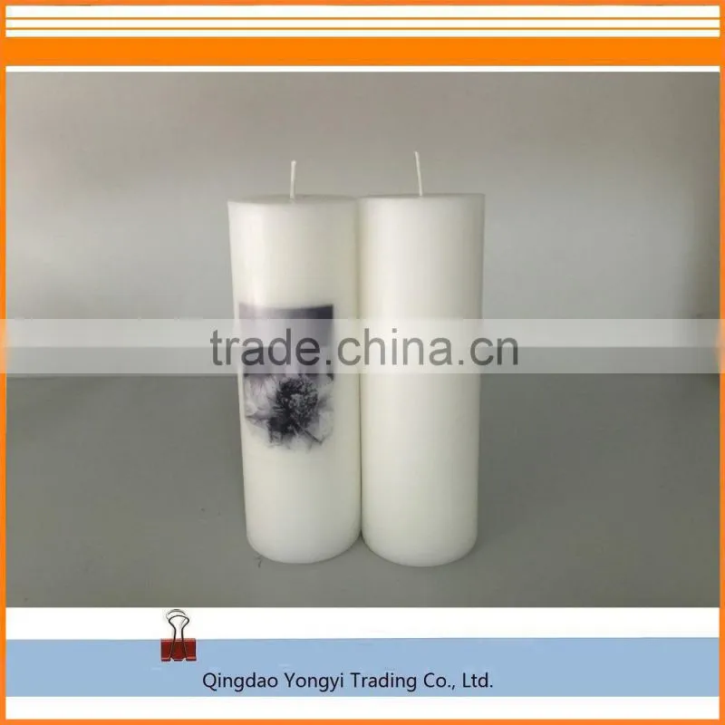 mlti-size scented colorful pillar candle