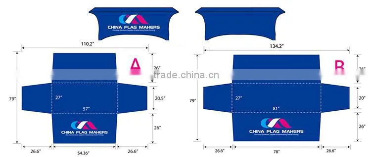 custom trade show table cover in lycras