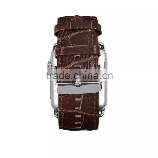 2015 Fashion Crocodile Alligator Leather for Apple Watch Wristband