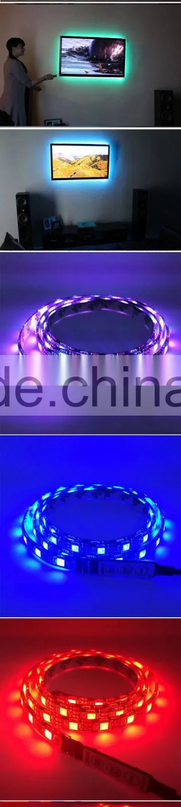 Hot sale smd 5050 60led/m USB Flexible 5v led strip for television BACK
