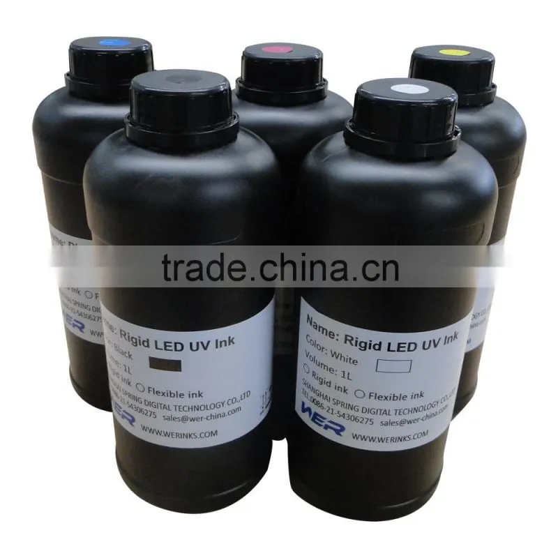 new design WER uv ink in printing inks for uv printer printing glass, pvc, ceramic, metal etc