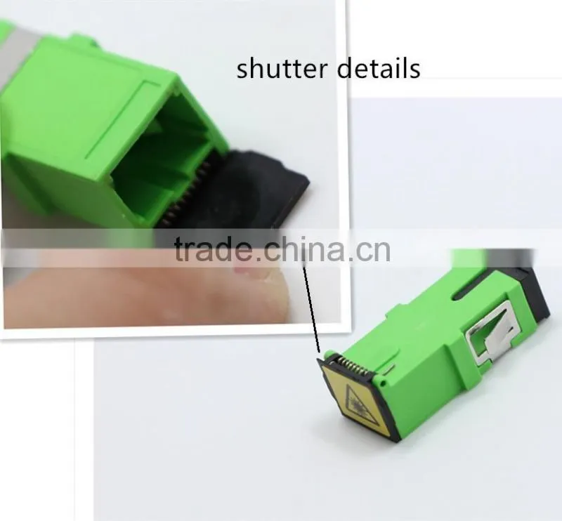 high quality PC APC fiber optic SC adapter with shutter