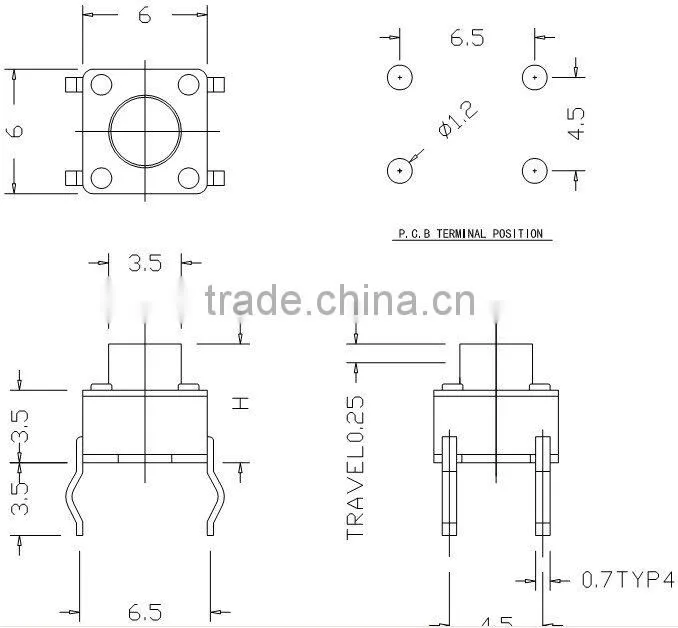 4 pin tact switch ts-1102