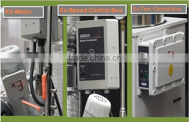 Ex-Proof R5005K2B(EX) 50L-Rotary Evaporator -Water Bath+ Bump Prevention+ Tandem Receiving System + Overall flange joints