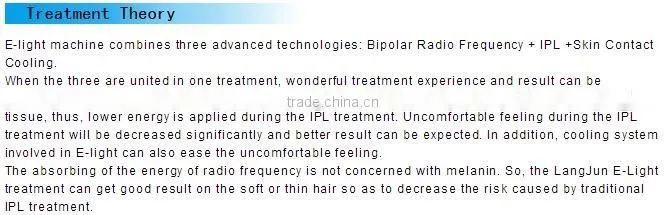 Newest Design e-light Hair Removal Beauty Equipment/e-light Ipl+Rf Machine