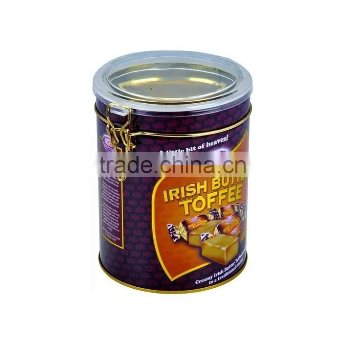Square metal tin box with window,wholesale square tin box