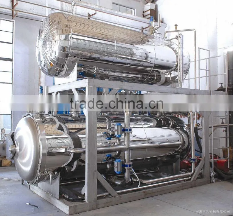 hot sell low price high quality hot water spray Sterilization pot/retort machine for food/retort pouch filling machine