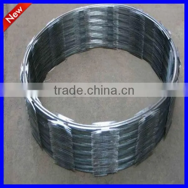 2015 hot sales!!! high quality powder coated razor barbed wire for sale