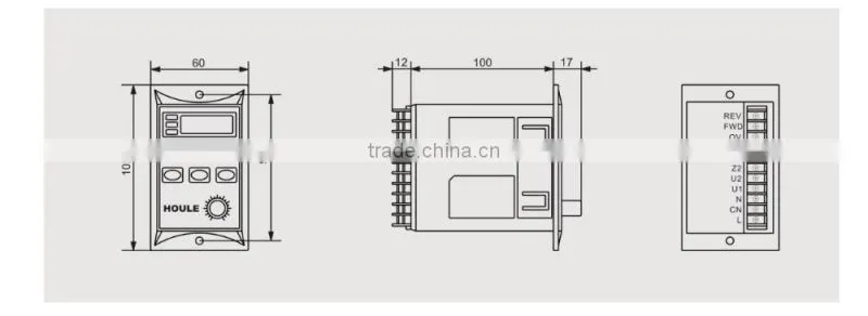 HOULE speed controller for reduction geared motor AC/DC gear motor