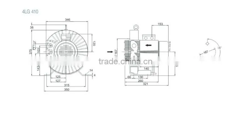 2016 High Power and Long Longevity Fan Motor Air Blower For Drying and Conveying
