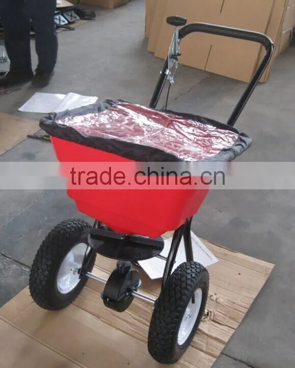 80LB walk behind fertilizer salt spreader