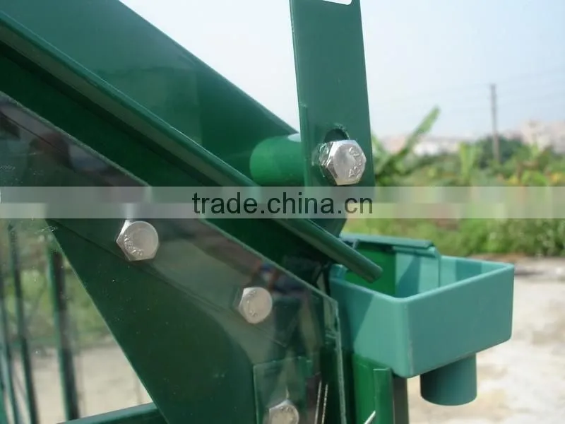 Aluminium spring clips dark green glass greenhouse HX78125G-1