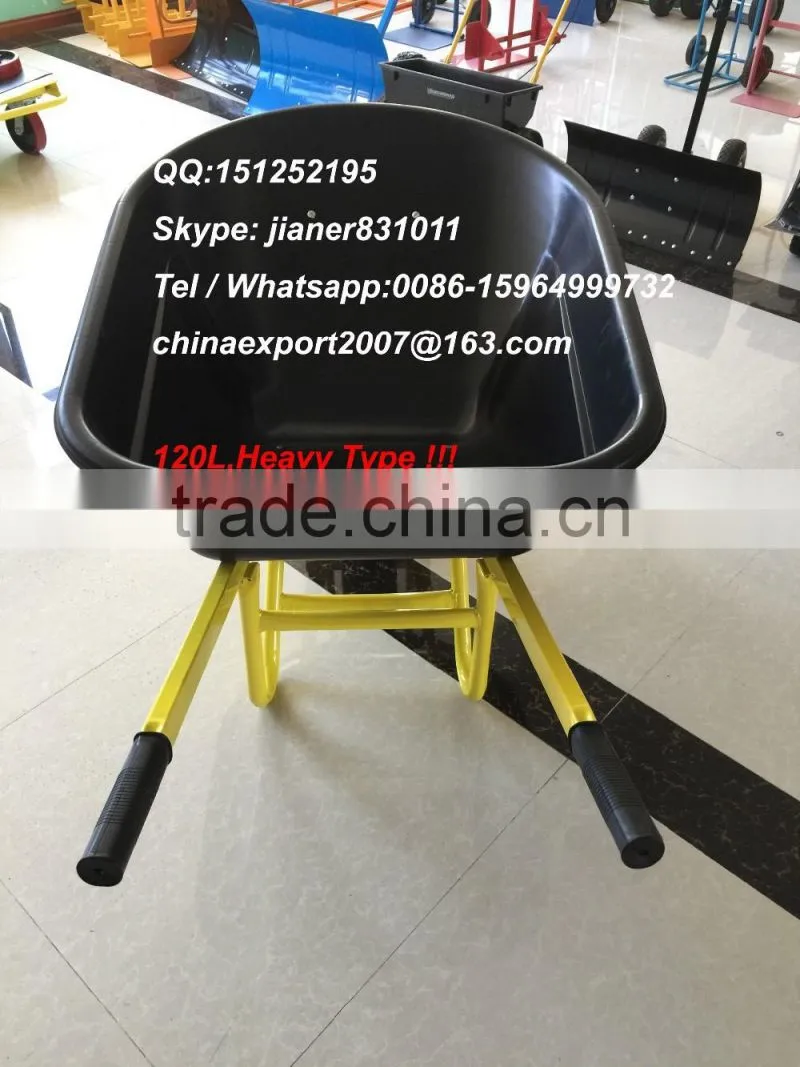 120L High Performance Australia Wheelbarrow with Large Plastic Tray WB8614P