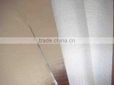Fiberglass woven fabic coating with aluminum foil