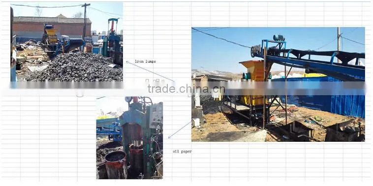industrial used air/diesel/engine oil filter crusher for further recovery iron and machine oil