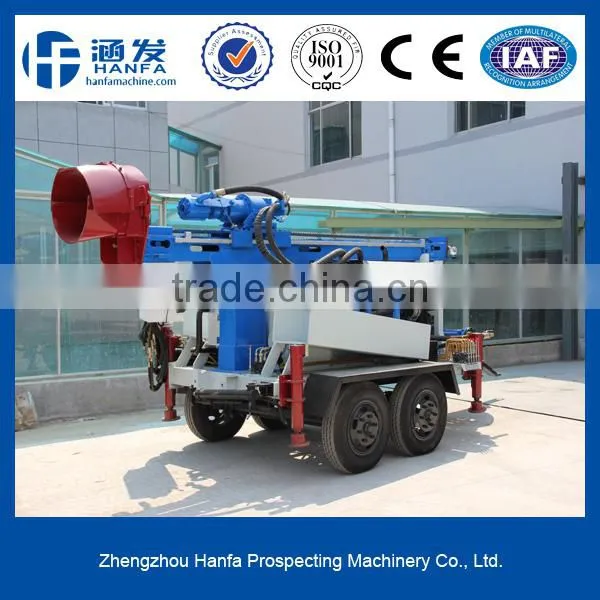 HF410T hydraulic rock drilling machine with air compressor, very easy to operate