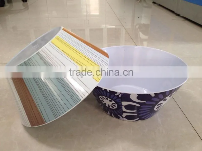 Printed melamine bowl,large
