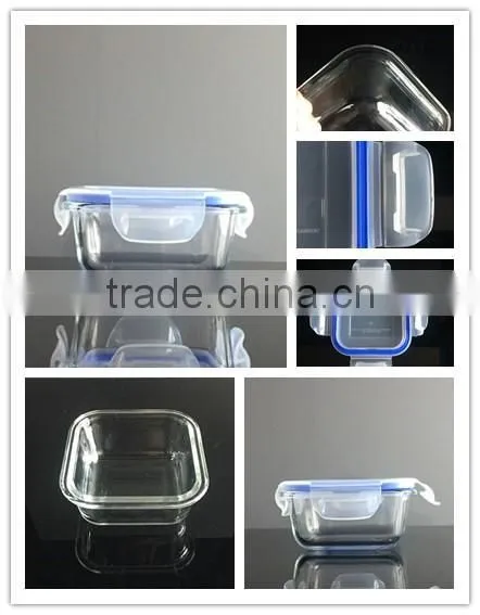 Hi-borosilicate glass tiffin lunch box with lock