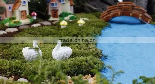 cy309 Artificial Three-dimensional whale DIY Resin swan crafts garden moss Micro View decorations