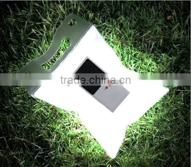 Fashion Solar Outdoor Light Portable Waterproof Folding Inflatable tent Camping lantern Emergency lamp