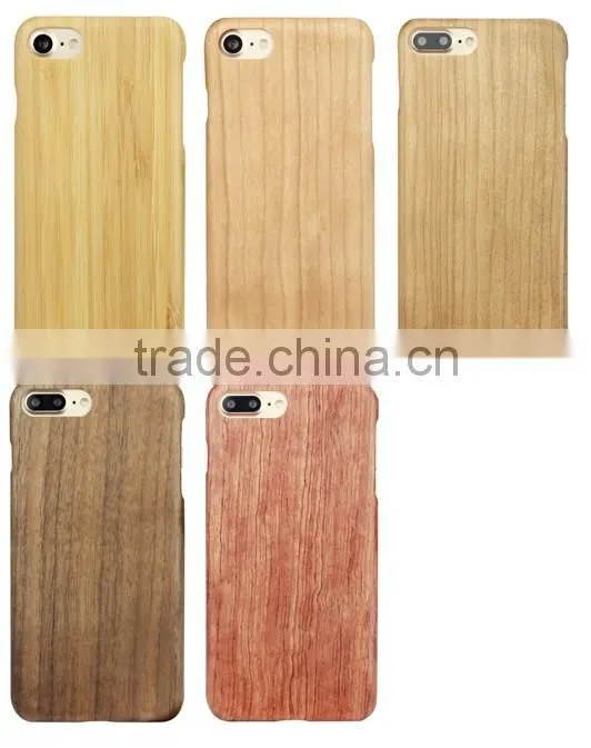 Real natural blank wood phone case customized logo wood phone shell multiple wooden material select covers for iPhone7